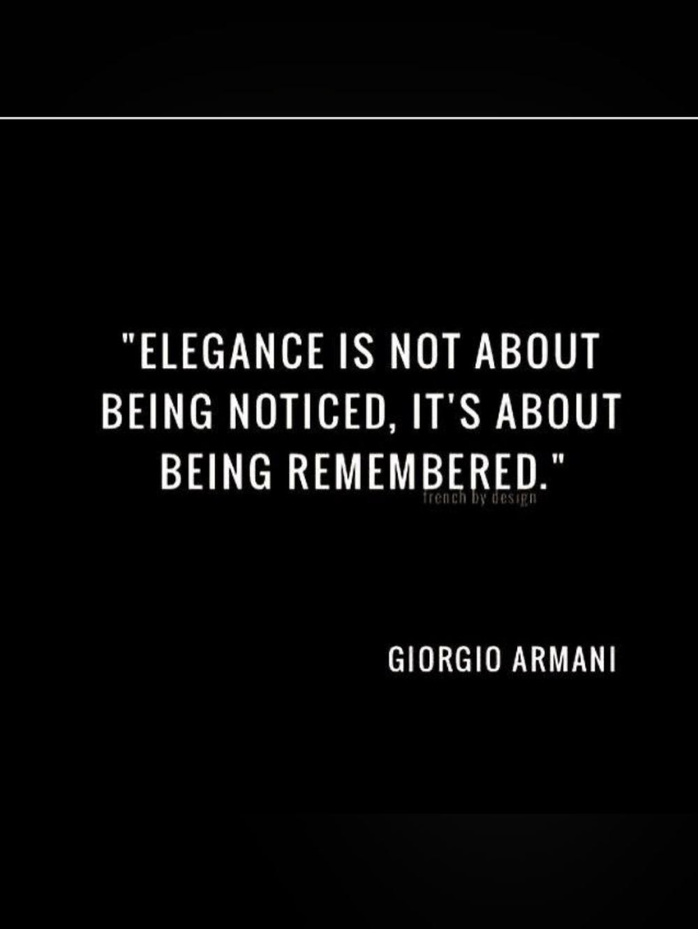 Giorgio Armani Black and White Quote Print